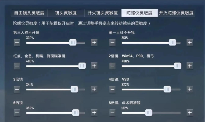 远光84陀螺仪灵敏度调整技巧3