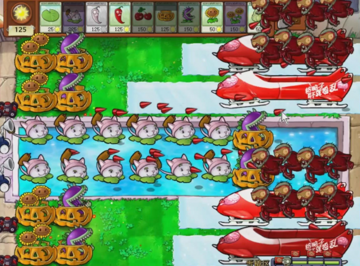 植物大战僵尸屋顶上的车怎么打3