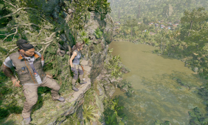 古墓丽影怎么抓住悬崖2