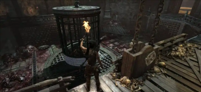 古墓丽影铁笼怎么过1