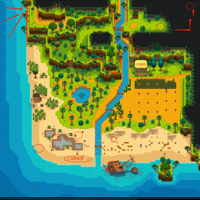 星露谷物语姜岛西部的金核桃怎么获得2