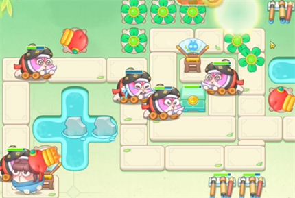 保卫萝卜4梁波波与祝秋秋第7关怎么过4