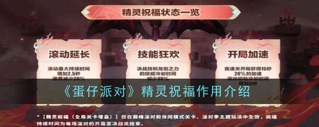 蛋仔派对精灵祝福作用是什么1