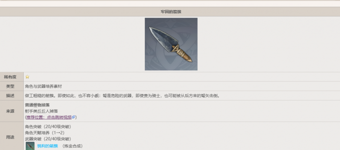 原神锐利的箭簇怎么合成3