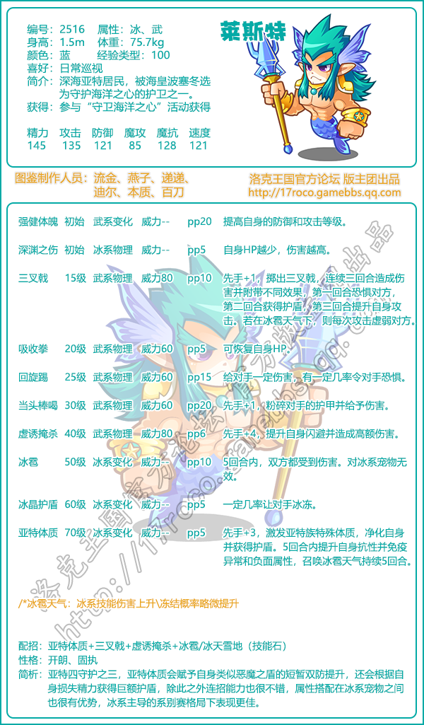 洛克王国莱斯特性格推荐1