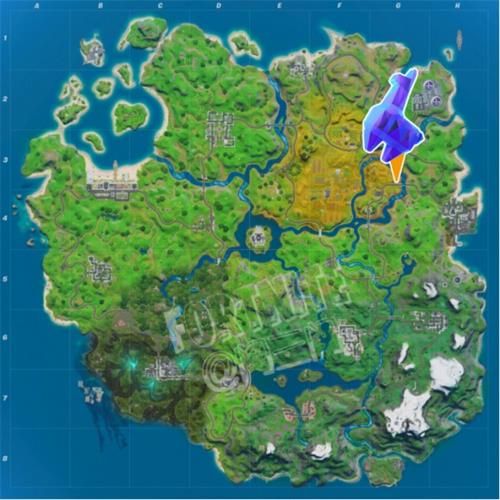 《堡垒之夜》点金手的黄金羊驼位置1