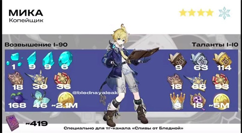 原神米卡突破材料是什么1