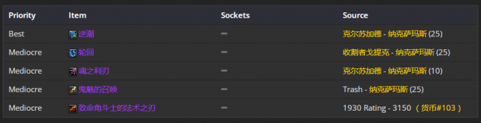 魔兽世界wlk毁灭术前期带什么装备30