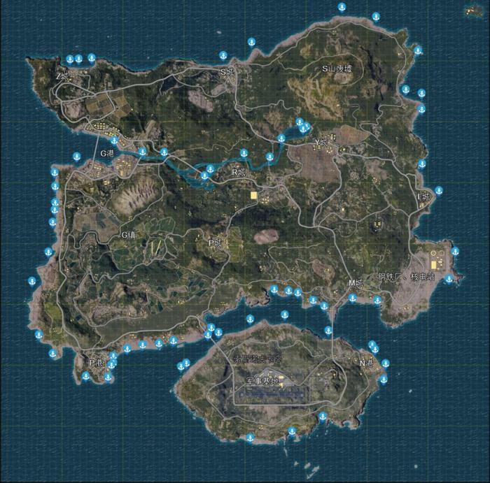 《绝地求生》老图全物资标注地图分享4