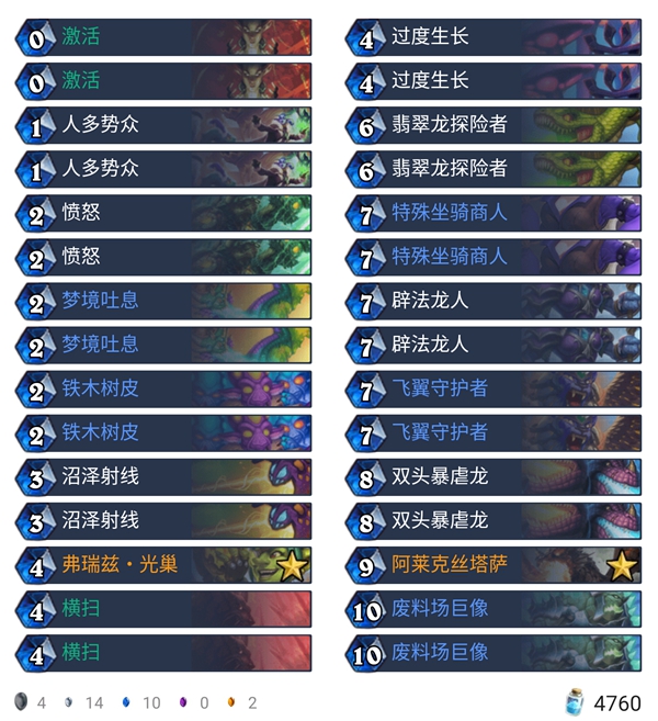 《炉石传说》外域的灰烬天梯主流大哥德卡组构筑2