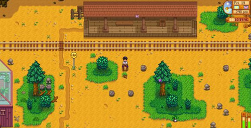 星露谷物语火车经过去哪里捡东西1