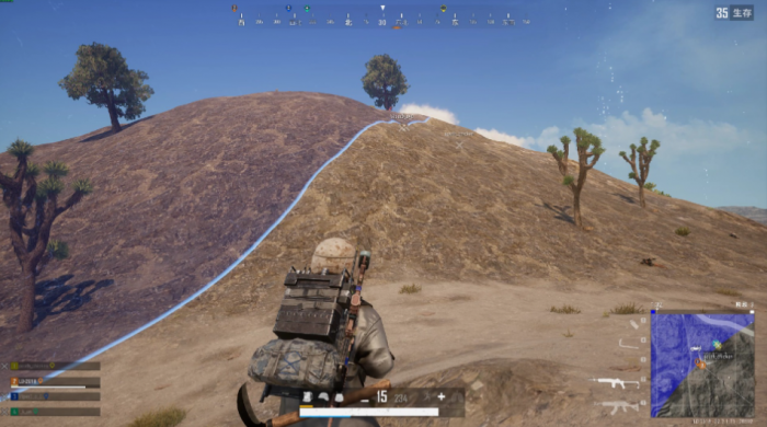 绝地求生怎么自动向前冲刺1