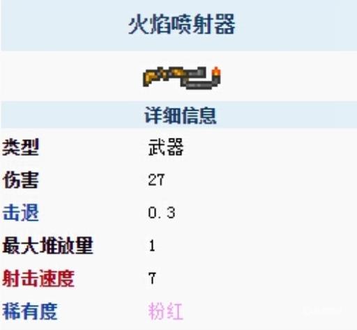 泰拉瑞亚喷火枪怎么用?1