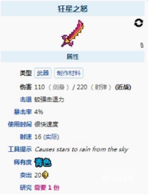 泰拉瑞亚狂星之怒怎么获得?1