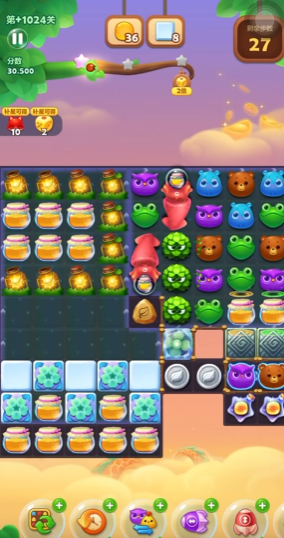 开心消消乐隐藏关1024怎么过1