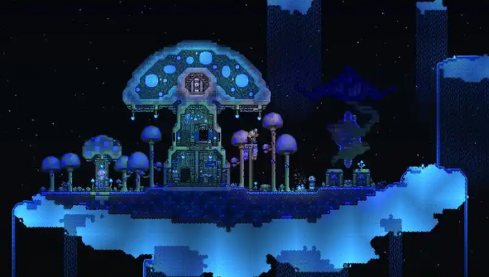 泰拉瑞亚怎么造蘑菇人的房子2