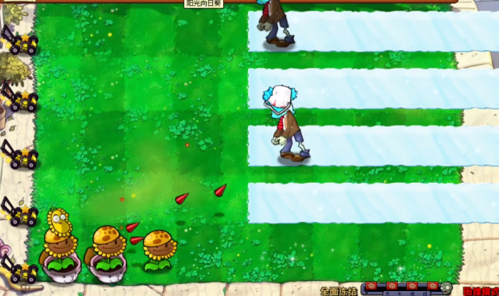 植物大战僵尸里面全面冻结怎么过2