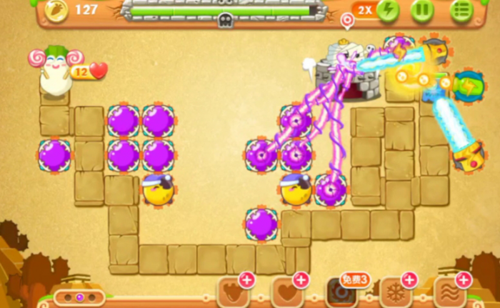 保卫萝卜2第72关怎么过1