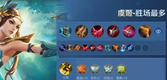 王者荣耀攻速流虞姬怎么出装2