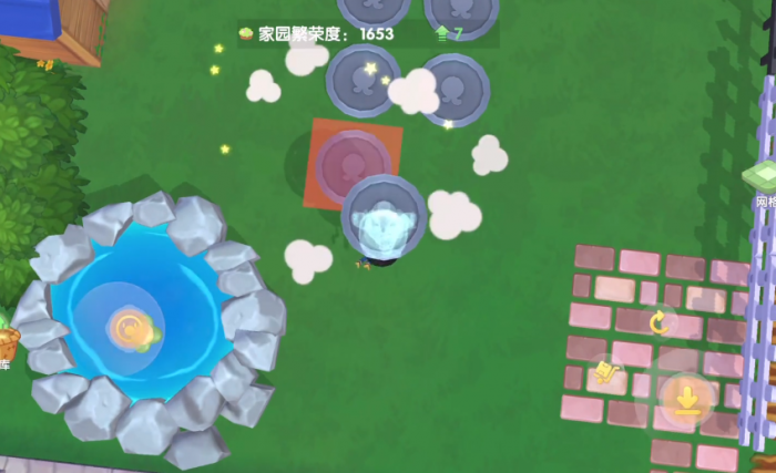 摩尔庄园怎么在花梯上放秋千1