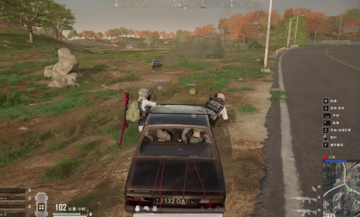 绝地求生在车上怎么射击1