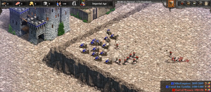 帝国时代2什么武器克制手推炮2