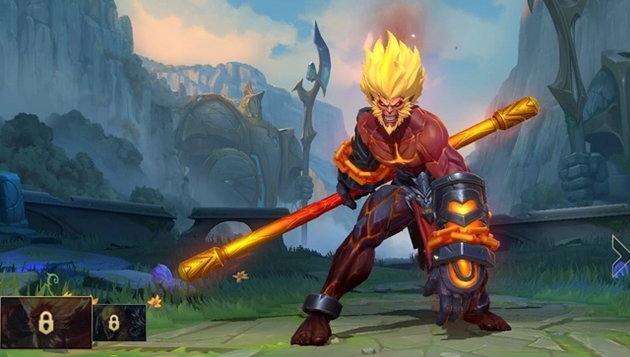 英雄联盟手游猴子如何打出双棍1