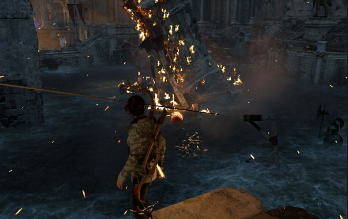 古墓丽影10怎么炸雕像3