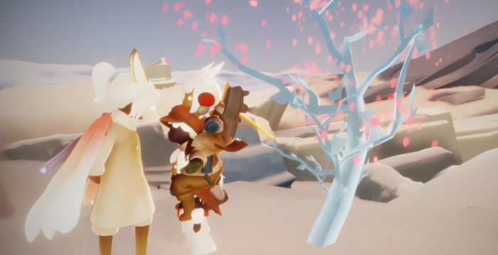 光遇先祖舞台滑雪怎么过2