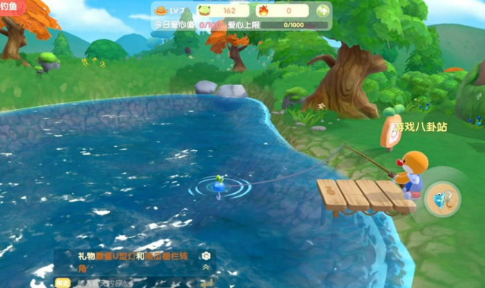 摩尔庄园中怎么钓鱼2